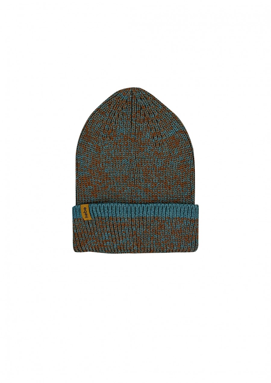 Hat green/brown merino wool FW24244