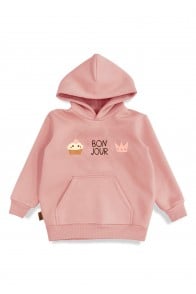 Hoodie pink with placment print