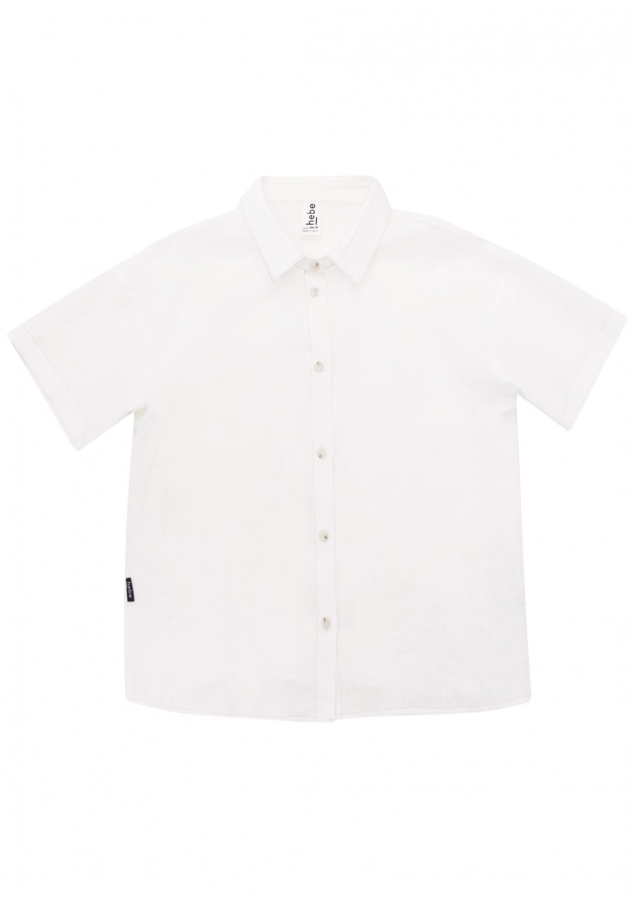 Shirt white linen for female SS22196