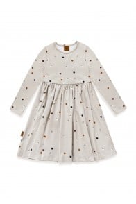 Dress with all-over small apple print