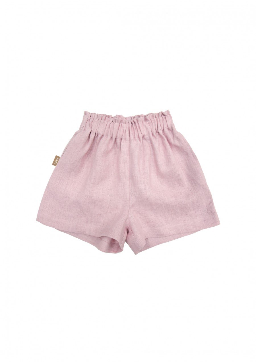 Shorts lilac linen for girl SS23203L