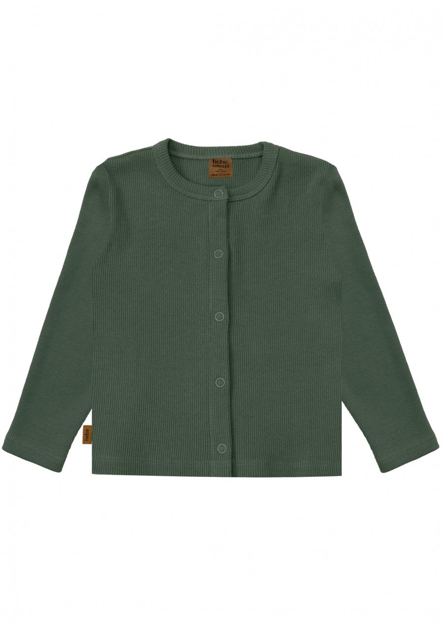 Jacket green with push buttons FW23343