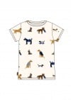 Top off-white  with dog print for women SS24373