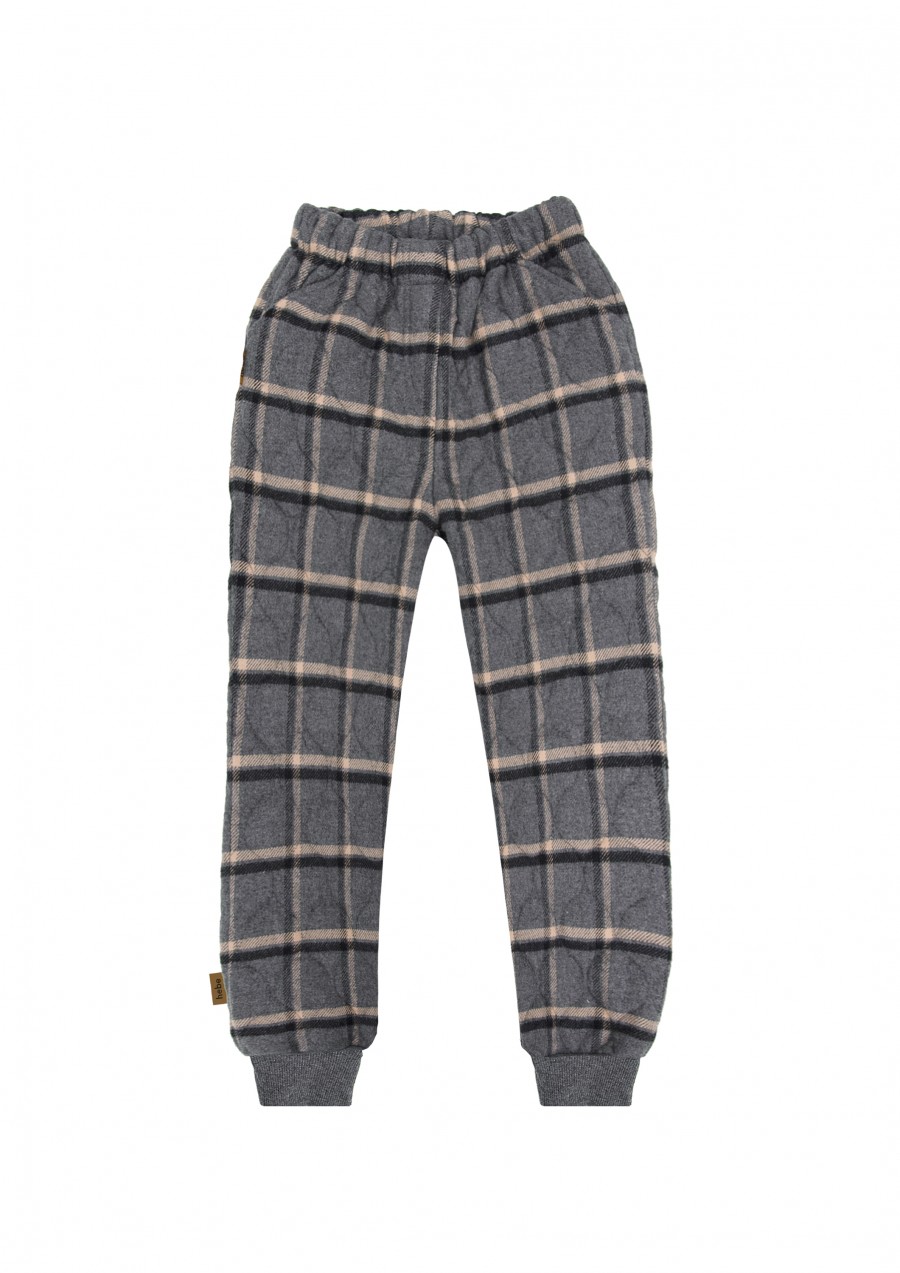 Pants quilted with grey checks FW23217L