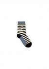 Socks with black stripes and bird FW21475
