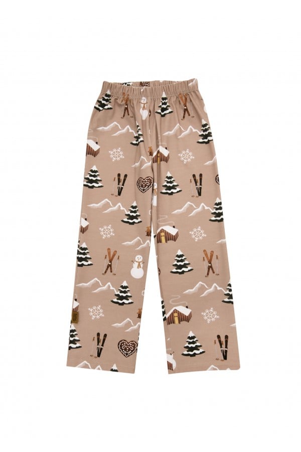 Pants with allover Winter cosy print FW24171