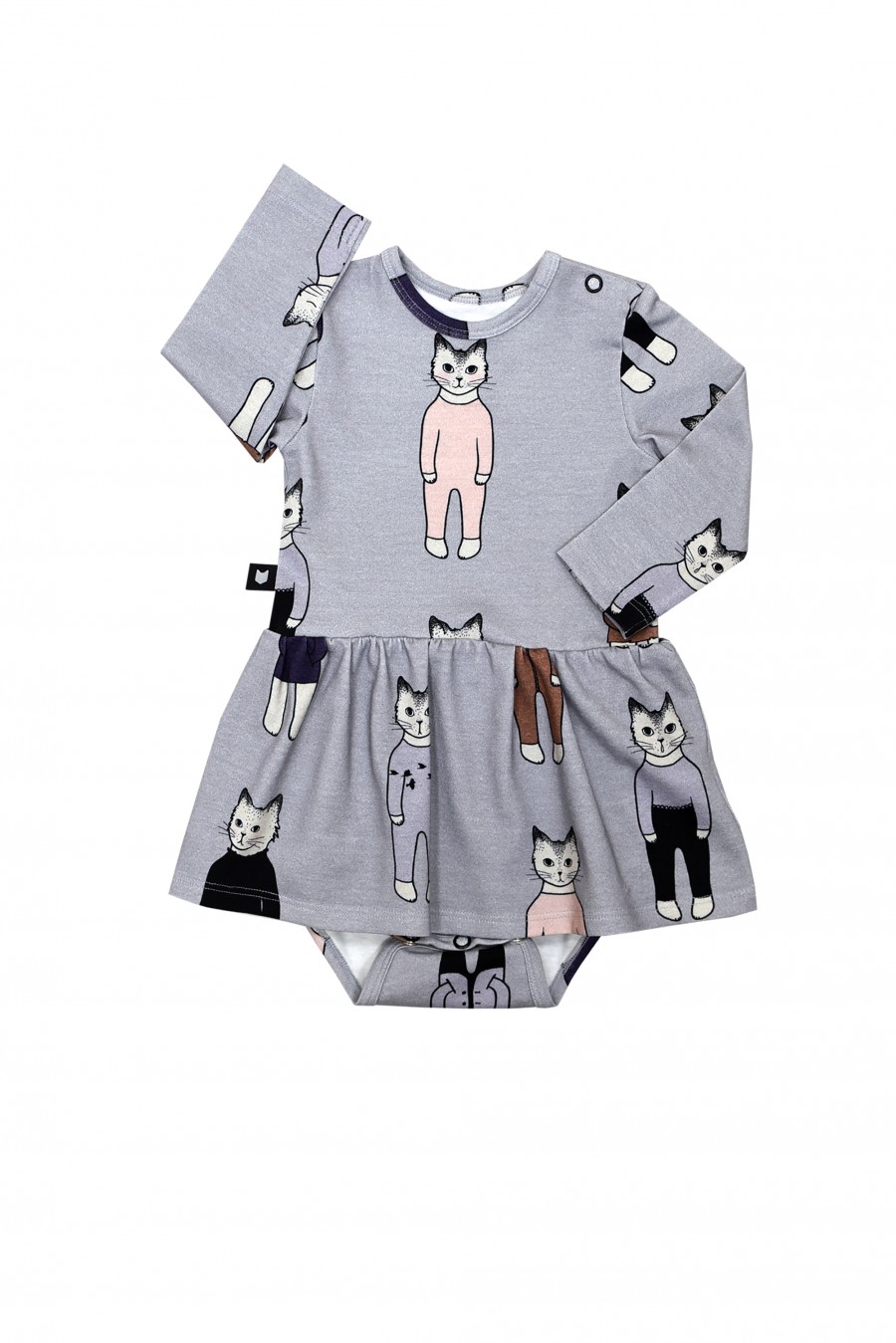 Lavander body dress with cats FW18010