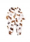 Romper long with allover cat and dog print FW24027