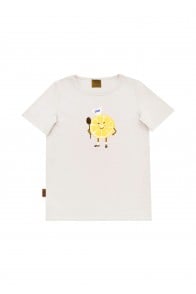 Top creamy color with lemon chef print