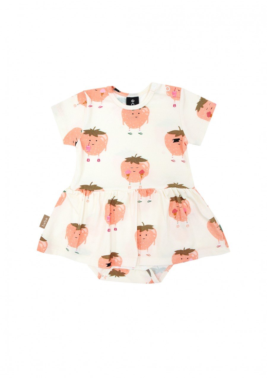 Body dress with strawberries print SS23152