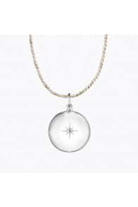 Pregnancy necklace Lucky Star (silver on cord)