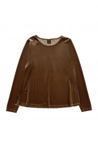 Top brown festive velvet, women