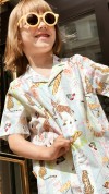 Shirt with allover giraffe print KLA24020