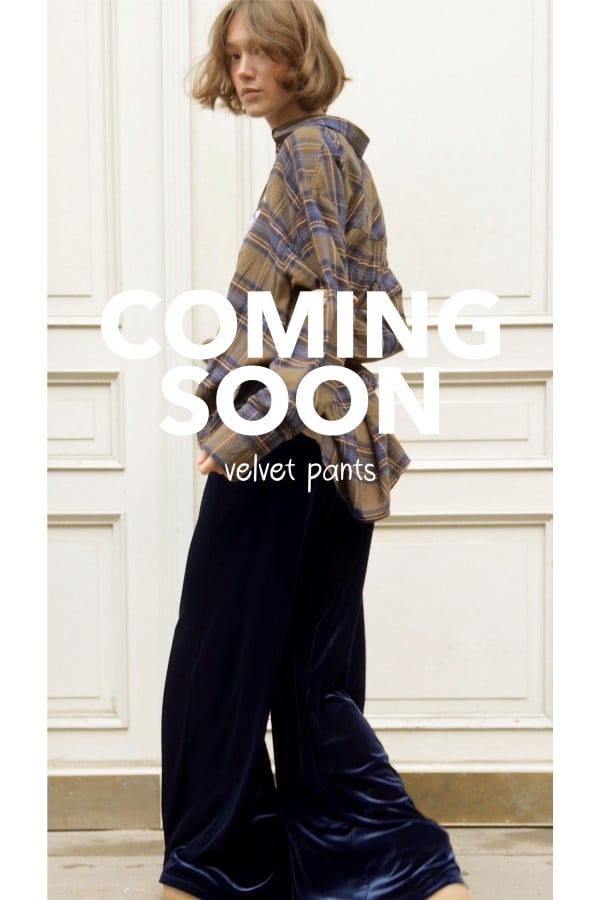 Navy blue velvet pants, long 0393_LM020