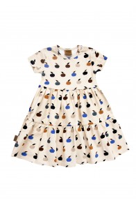 Kids dress with a beloved apple allover print