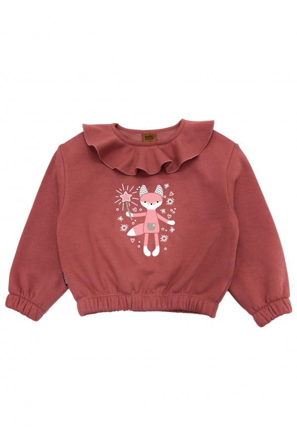 Sweater with frill and Tuta's fox print TUTFW23002