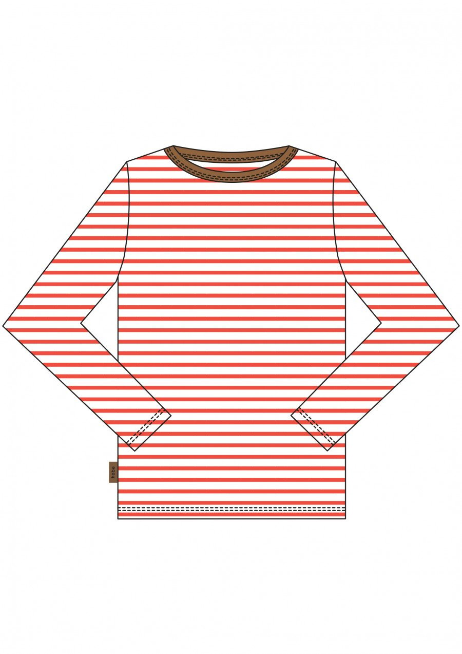 Top with red stripes for women SS24364