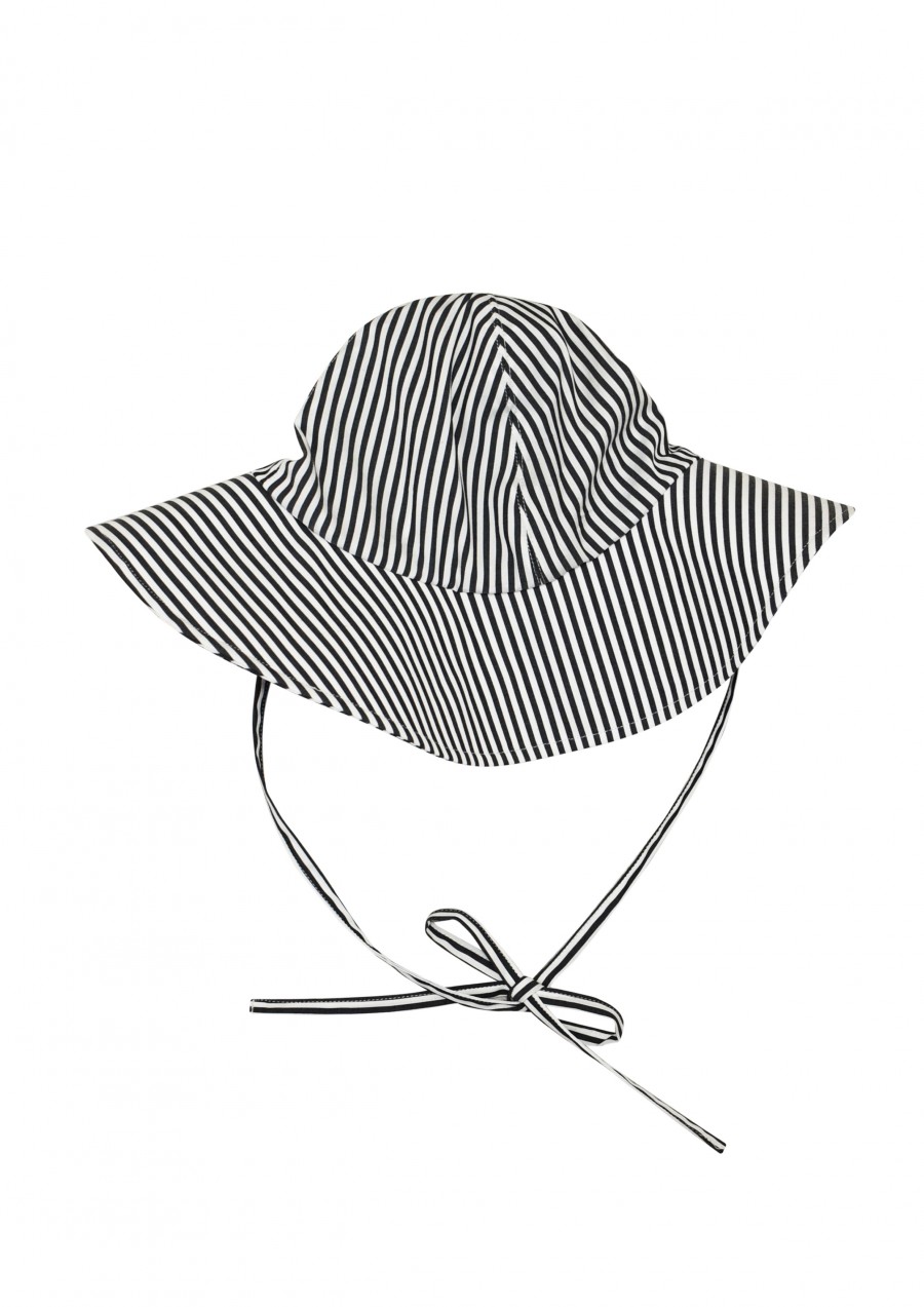 Sun hat with black stripes SS19013