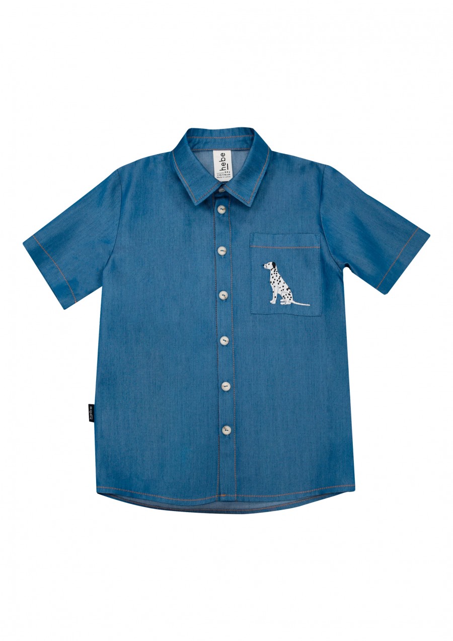 Shirt dark blue with Dalmatian SS22076