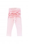 Leggings pink with frill MLE0021