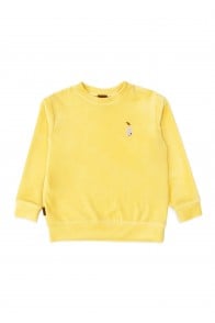 Sweater warm yellow with embroidery
