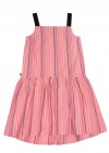 Dress pink with stripes and frill for female SS20061.01