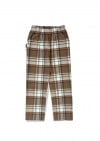Pants flanel with pockets  brown/blue checkers 0113_F25098