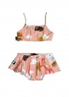 Bikini with skirts and with pink animal print SS21385