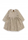Dress with all-over small duck print and snap buttons 0313_F25061