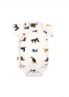 Wrap body off-white with dog print SS24219