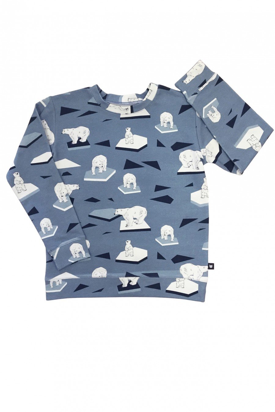 Blue sweater with polar bears ZJA1003