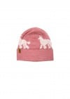 Hat pink merino wool with poodles FW23112