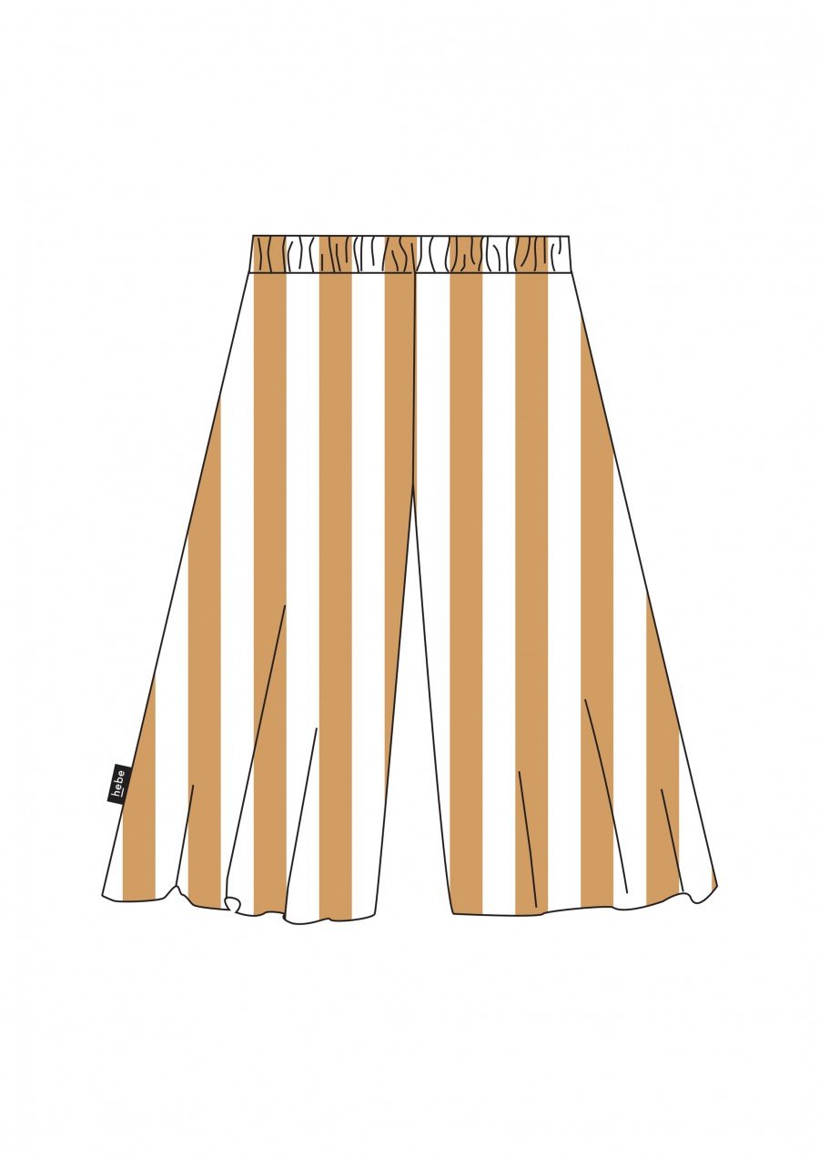 Culottes with sandy brown stripes SS21241L