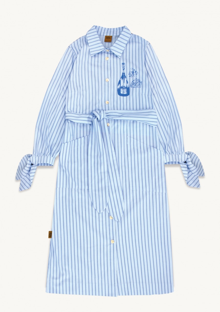 Dress with blue stripes for female KLA24026