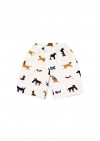 Shorts off-white with dog print SS24469