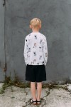 Sweater with dog and cat print SS19111