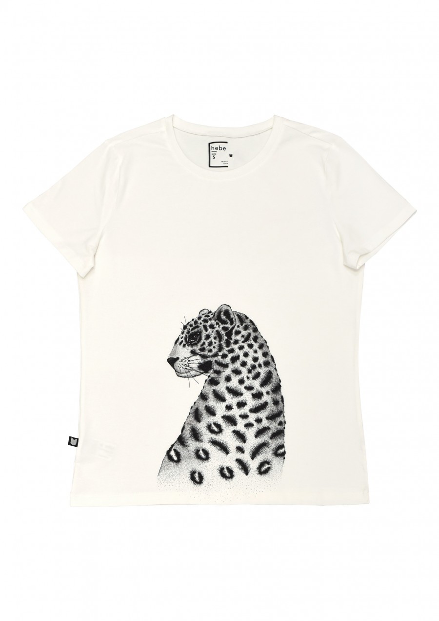 Top white with leopard for female SS20149