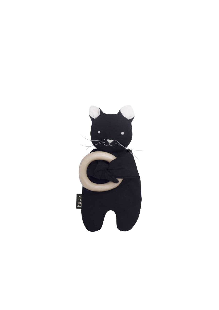 Toy Cat with wooden teether TC097G