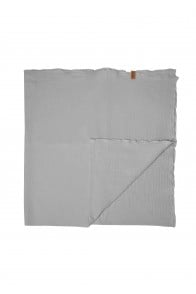 Muslin baby blanket with a hanger grey