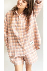 Shorts pink and peach checkered