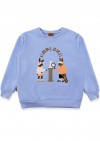Sweater sky blue with Explorer print SS24412