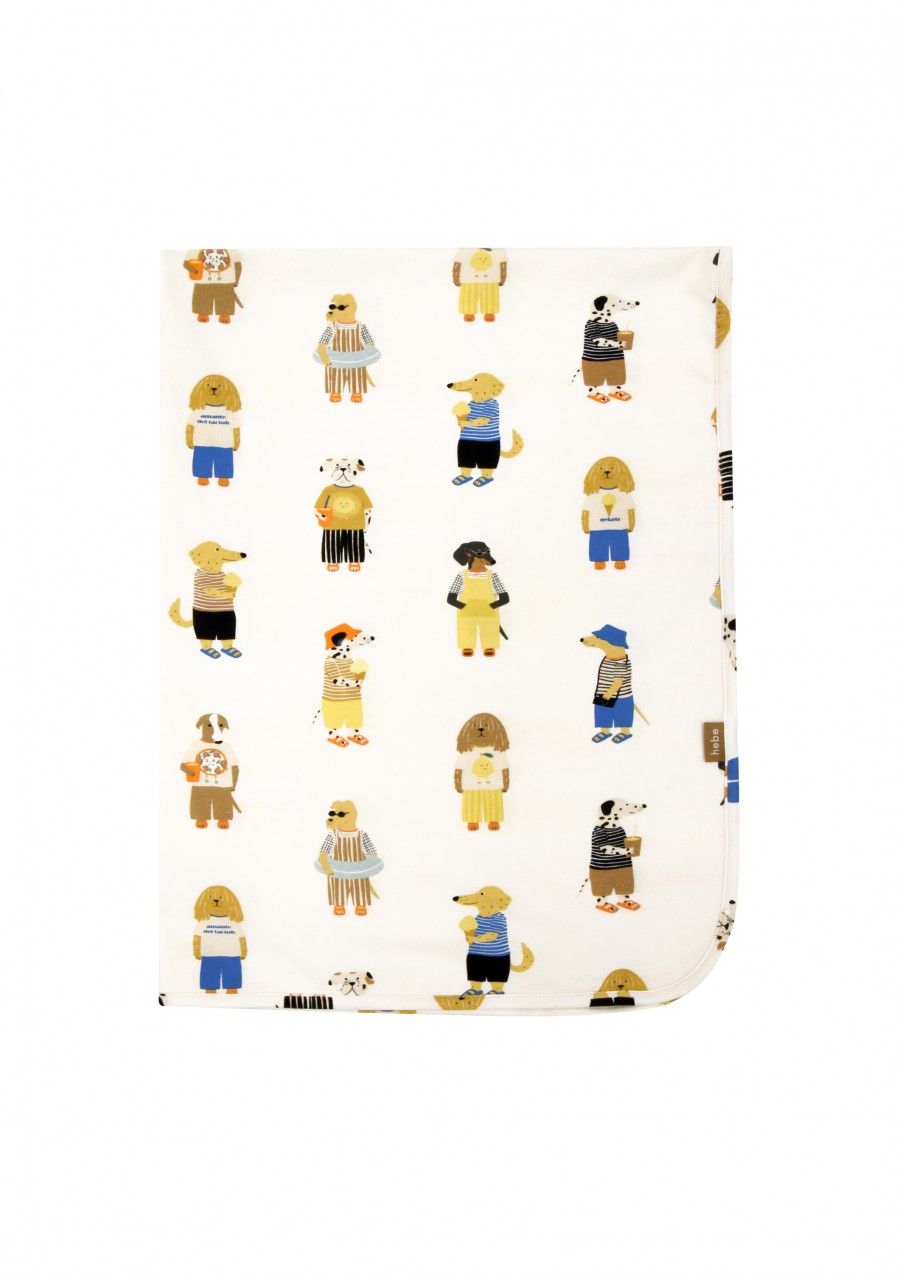 Blanket with dogs print SS23007