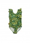 Bathing suit with jungle and flamingo print SS24542