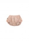 Bloomers with ruffle and orange small floral print SS23083