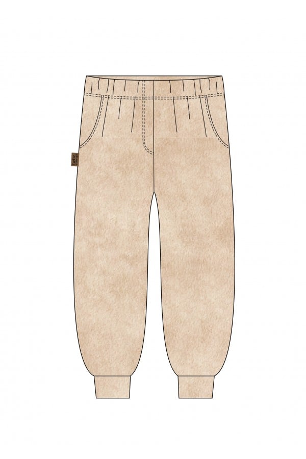 Pants beige velvet 0111_S25116