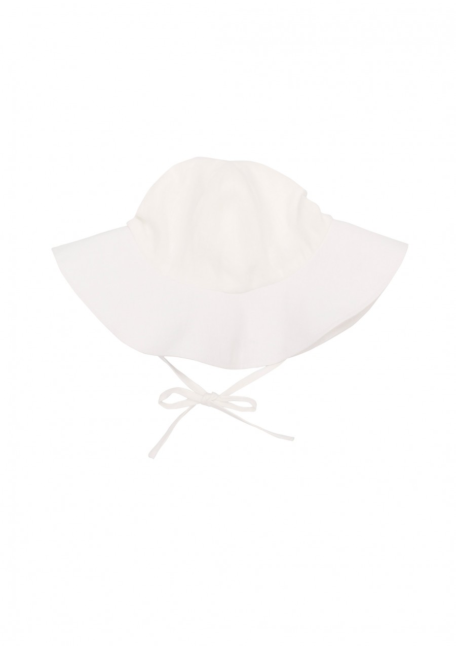 Sun hat white linen SS20090