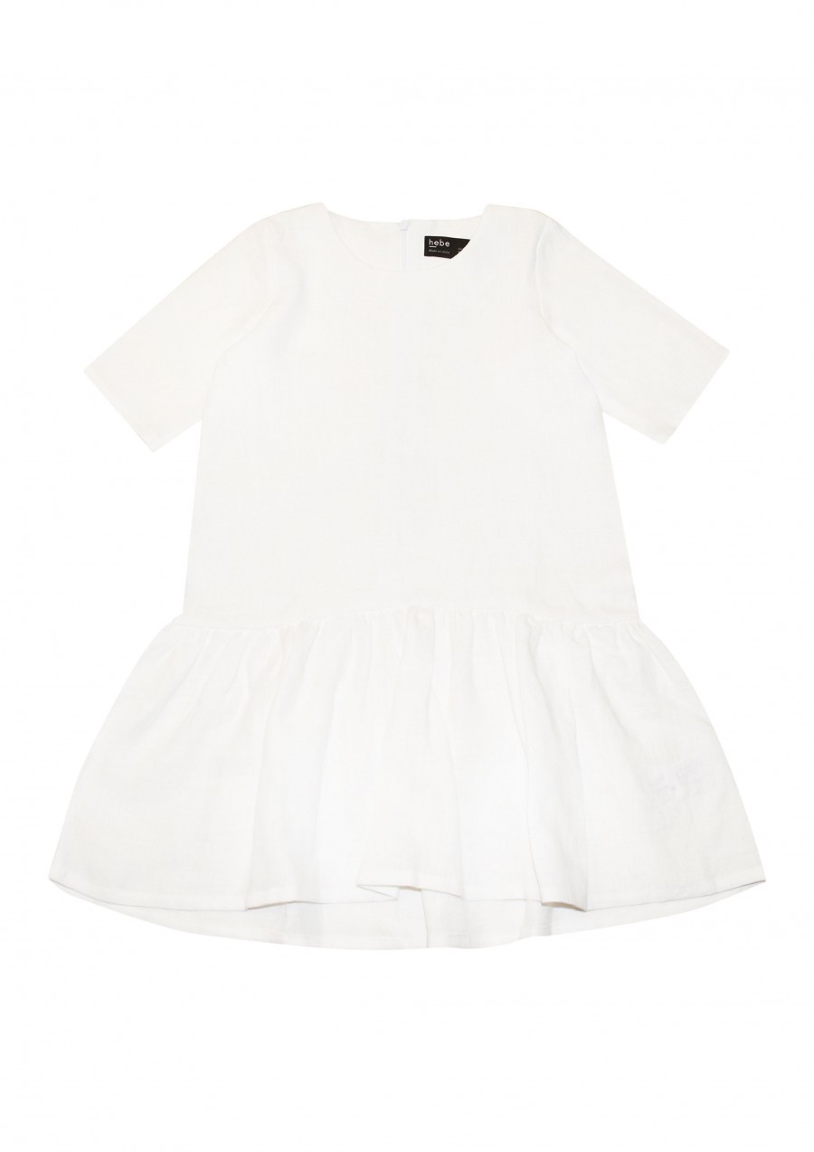 Dress white linen (with lining) SS21344