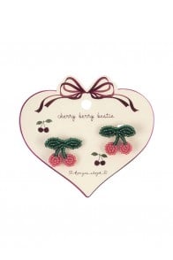 Pearly hair clips cherry, 2pcs