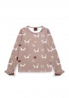 Top with all-over cat print 0181_F25105