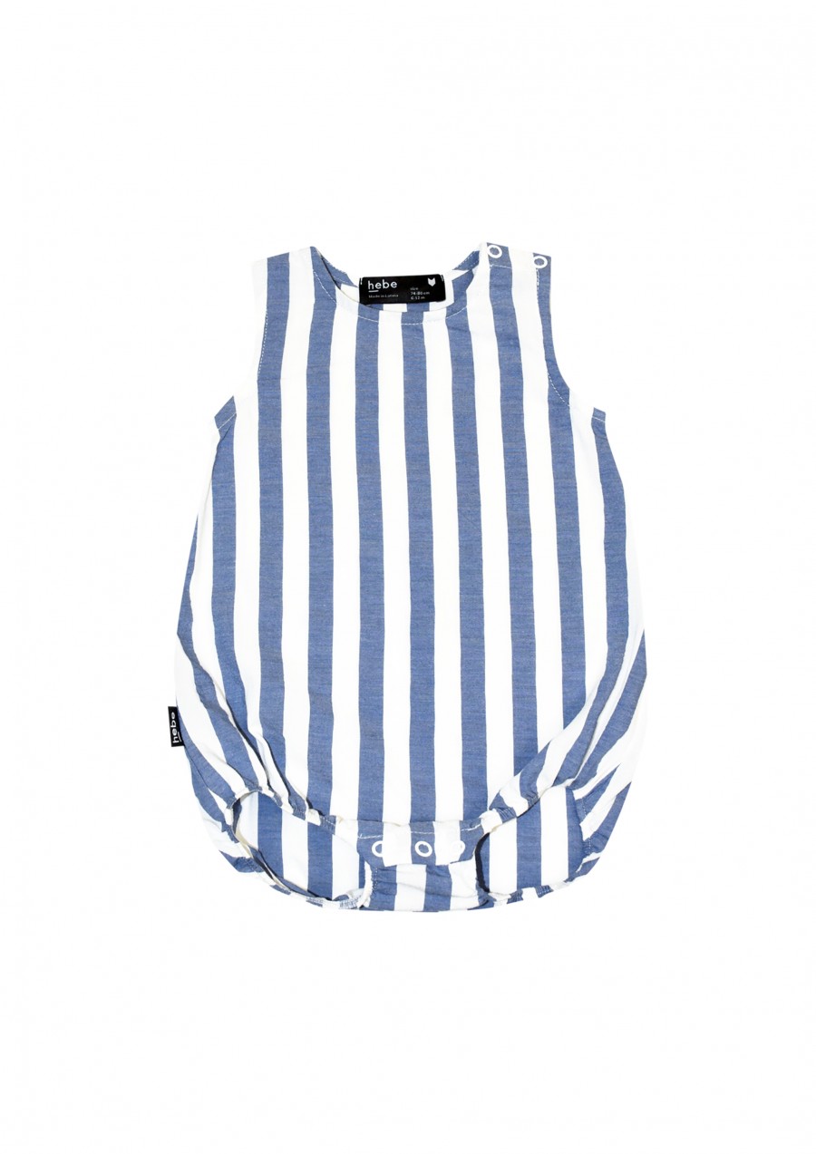 Romper with marine blue stripes SS21327